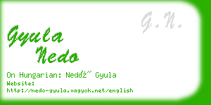 gyula nedo business card